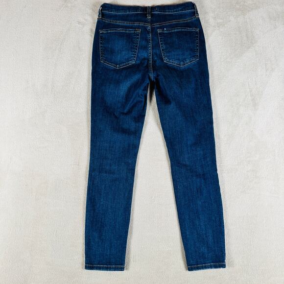 Free People Jeans Womens 29R Med Wash Blue Denim We The People Skinny Distressed - Picture 6 of 9